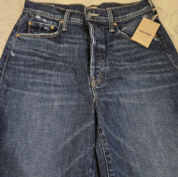 NWT MOTHER women's curbside flood jeans in Yee haw size 28 - Picture 9 of 9